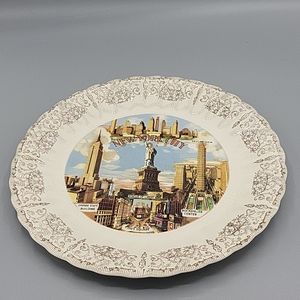 4 pcs //  4x9" VINTAGE PLATES ARIZONA // NEW MEXICO // NEW YORK // HAMILTON MINT